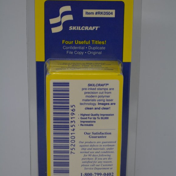 Skilcraft File Master Office Stamp Kit Pre Inked Confidential Duplicate Original - Picture 4 of 8